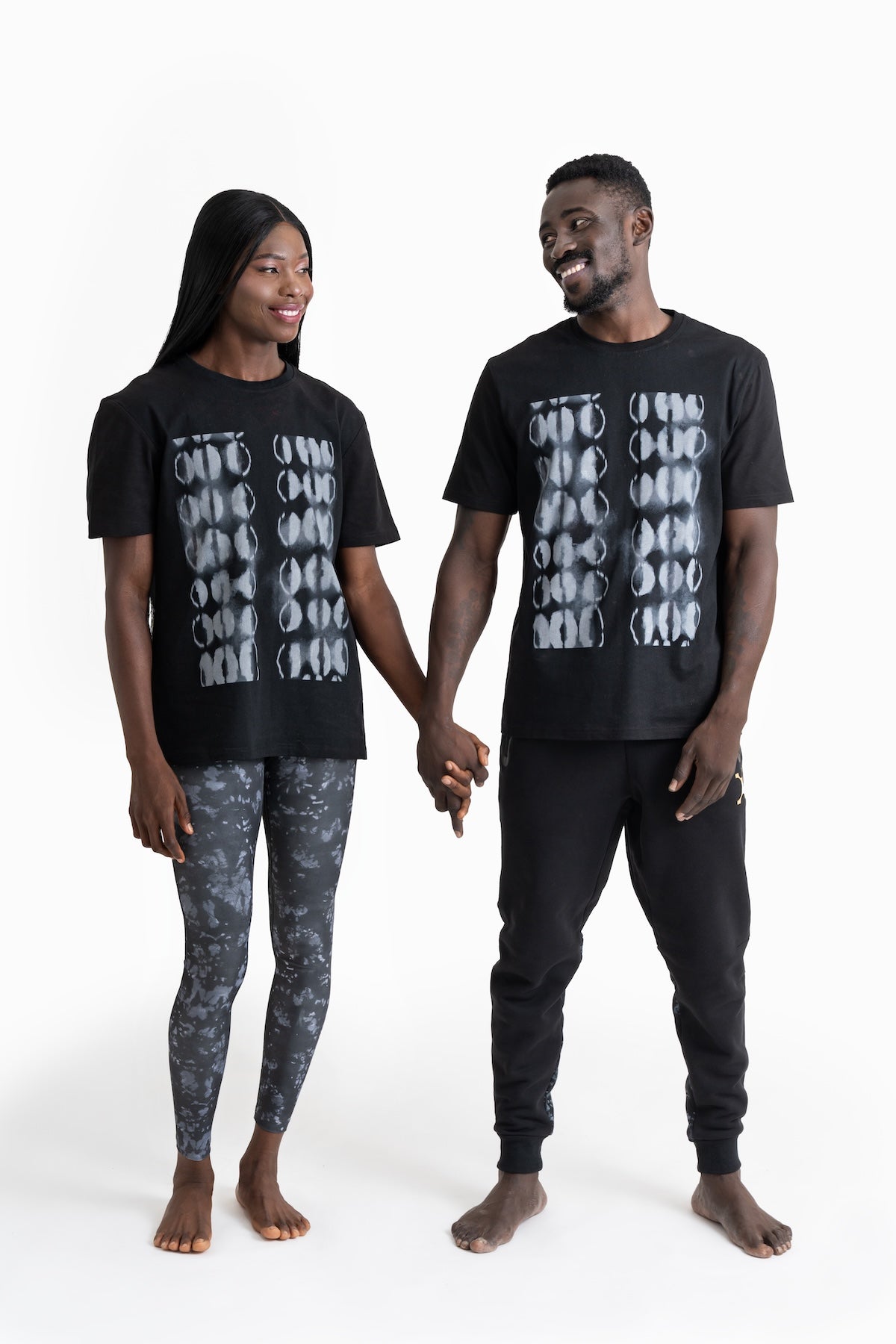 Tie Dye Print Tshirt (Black)