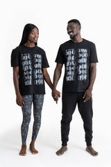 Tie Dye Print Tshirt (Black)