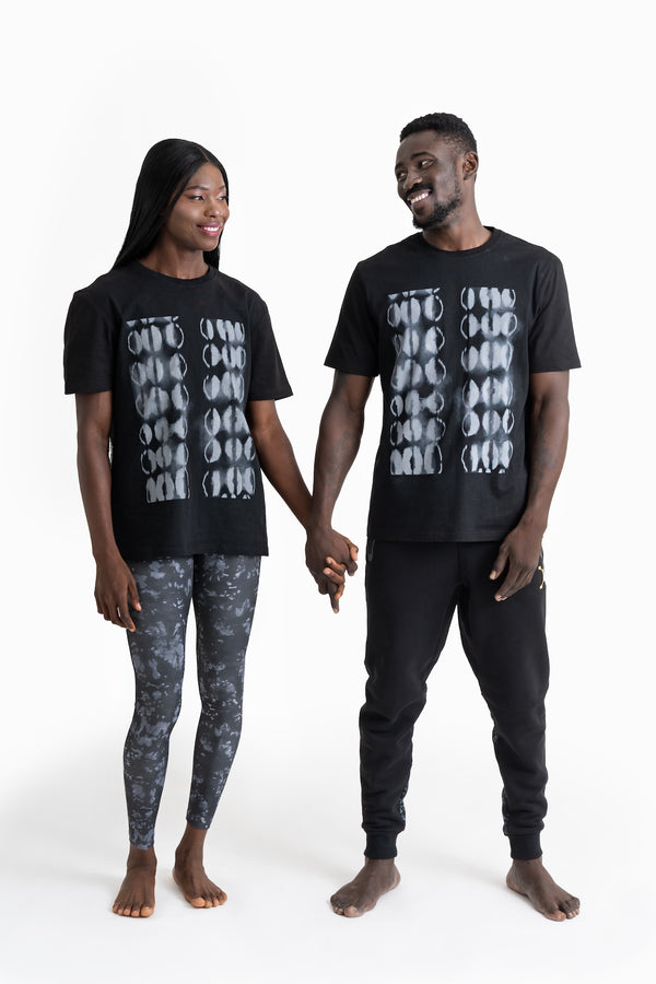 Tie Dye Print Tshirt (Black)